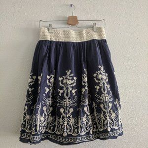 ANDI AND JAMES Embroidered Skirt Size L